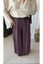 Skirt Trousers with Pockets - 5052 - Eggplant Purple - 2