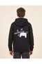 Senior Boys Black PlayStation Printed Zip Through Hooded Sweatshirt - 4