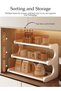 3-Tier Desktop Storage Rack，Multifunctional Desktop Shelf Organizer,Table Top Shelving - 4