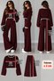 Women's Knitwear Set – Ribbed Crop Sweater, High-Waisted Wide-Leg Pants, Stylish Knitted 2-Piece Set - 3