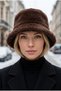 Women's Winter Plush Bucket Hat Soft Furry Hat Brown - 4