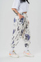 White Crane Bird Patterned Unisex Bohemian Hippie Ethnic Shalwar Free Spirit, Ethnic Pattern, Limitless Style! - 2