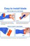 2 Pcs Plastic Razor Blade Scraper, Cleaning Scraper Tool with 50 Plastic Blades, Paint Labels - 7