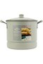 Alpn Cuisine 20 Qt Ceramic-Coated Steamer with Lid, Heavy-Duty Aluminum Pot, Perforated Insert and Grey Finish for Large-Batch Cooking