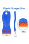 2 Pcs Plastic Razor Blade Scraper, Cleaning Scraper Tool with 50 Plastic Blades, Paint Labels - 2