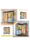 Forthcan Heavy-Duty Clothes Rack with 3 Rods and Adjustable Shelves, Freestanding Wardrobe for Bedro - 2