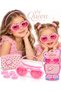 7-Piece Pink Accessory Gift Set Girl Child Baby Apple Glasses Wallet Crown 4 Towels Rubber Buckle