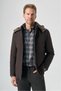 Brown Stand Collar Comfort Fit Coat 1008265154 - 2