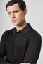 Brown Polo Collar Long Sleeve Knitted Comfort Fit Cotton Sweater 1012265162 - 4