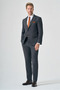Navy Blue Mono Collar 6 Drop Comfort Fit Full Lining Flexible Suit 1001265161