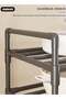 DUNISO 3 Tier Storage Shelves, Stable Kitchen Shelf Organizer, Storage Rack with Wheels and Armrests - 5