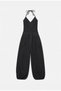 Women's 1W6-1 Halter Neck 100% Cotton Denim Jumpsuit - 7