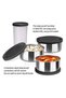 Milton Stainless Steel Lunch Box Tiffin – 3 Stainless Steel Containers (280ml Each) and 1 Plastic Tu - 5