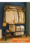 Leostar Heavy Duty Rolling Garment Rack – Double Rail Clothes Organizer with Storage Shelves, Lockab - 3