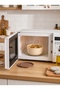 : Set of 4 Round Storage Containers Striped Beige |   2.5 L - 1.5 L - 0.80 L - 0.45 L |   Microwave and Freezer Compatible - 4