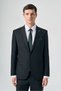 Black Mono Collar 6 Drop Comfort Fit Full Lining Wool Suit 1001265157 - 2
