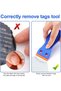 2 Pcs Plastic Razor Blade Scraper, Cleaning Scraper Tool with 50 Plastic Blades, Paint Labels - 3