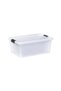 Cosmoplast Set Of 4 - 5, 8, 13, 20L Clear Plastic Storage Boxes With Lockable Lids - 2