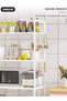 DUNISO 5 Tier Storage Shelves, Stable Kitchen Shelf Organizer, Storage Rack with Armrests, Removable - 5