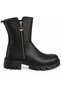 Norex Black Genuine Leather Women's Boots