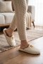 Women's White Glittery Shiny Plush House Slippers - 2