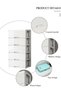 DUNISO 5-layers Drawer Storage Cabinet,Toy Storage Box, Plastic Floor Storage Cabinet Drawer Storage - 3