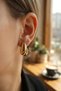 Gold Color Drop Earrings 30 mm - 2