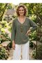 Italian Polka Dot Embossed Patterned Blouse - 3