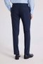 Navy Blue Dobby Fabric Trousers - 4