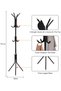 MARKQ Clothes Hanging Stand with 12 hooks Coat Rack for Hat Handbag Scarf Abaya Hijabs Jacket Umbrel - 2