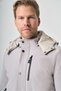Stone Color Stand Collar Comfort Fit Coat 1008265154 - 5