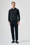 Black-Smoked Polo Collar Knitted Comfort Fit Cotton Knitwear 1012265167 - 2
