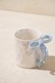 Ruban Bowknot Handle Luster Blue Ceramic Mug 350 ml Gift Coffee Cup - 4