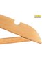 YANEK Solid Wood Hangers | Non-slip with Notches (Natural, 30) Natural 40cm - 3