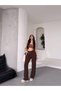 Pleated Elastic Wide-Leg Fabric Trousers