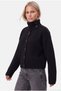 Women's Walf Black Knitwear Cardigan with Stand Collar and Epaulettes - 4