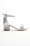 Silver Girls' Broken Glass Heels