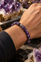 Amethyst Natural Stone Bracelet for Women and Men Unisex Purple Amethyst Evil Eye Luck Energy Stone Raw Amethyst Gift - 2