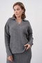 Women's Polo Collar Ribbed Skirted Knitwear Set - 2