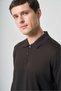 Brown Polo Collar Knitted Comfort Fit Wool Knitwear 1012265207 - 4