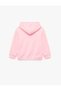 Girls Pink Embellished Hooded Long Sleeves Hoodie - 5