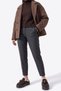 Dursley Brown Suede Genuine Leather Fur Tasseled Women's Slippers - 2