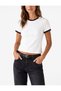 Women White Plain Round Neck Short Sleeves T-Shirt - 4