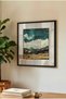 1 Piece Pvc Framed Black Wooden Framed Square Wooden Painting with Turquoise Sky and Mountain View - Home, Business, and Office Decoration Painting - 3