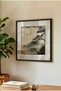 1 Piece Pvc Framed Black Wood Framed Far East Themed Foggy Pine Tree Square Wooden Painting - Home, Business and Office Decoration Painting - 3