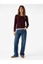 Burgundy Plain Women T Shirt - 2