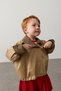 High Collar Plaid Detailed Jacket Camel - 6
