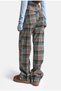 Women's 7W6-64 Loose Fit Plaid Denim Jean - 5