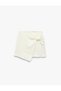 Girls White Plain Skorts - 5