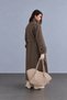 Women's Long Buttoned Cashmere Coat with Flap Pockets - 4